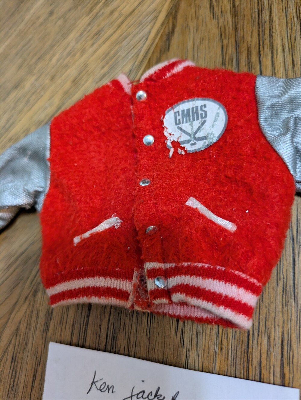 Mattel Ken Doll Varsity Letterman Jacket Vintage 1980s